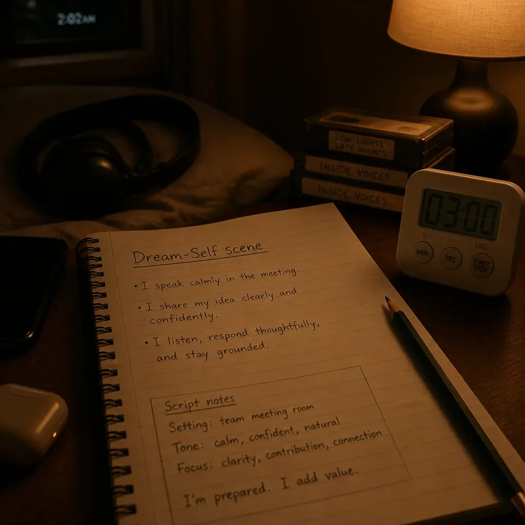 Notebook draft for a three-minute confidence script