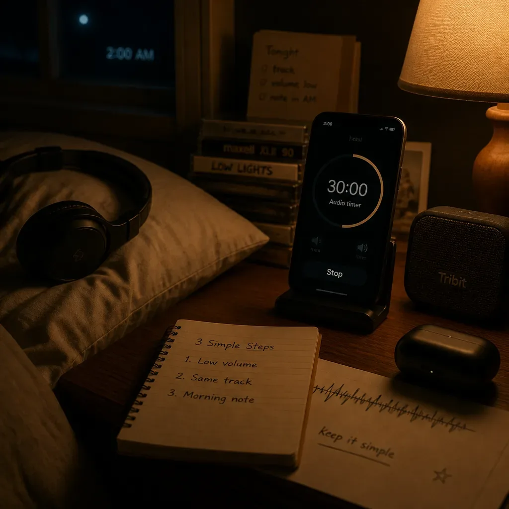 Phone timer set for quiet sleep audio