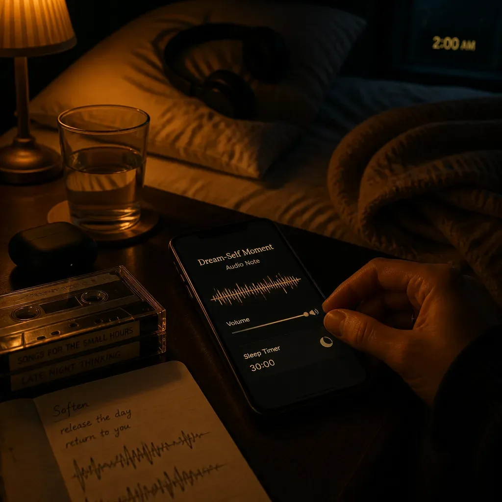 Telefon hallható Dream-Self hanganyagot játszik lefekvéskor