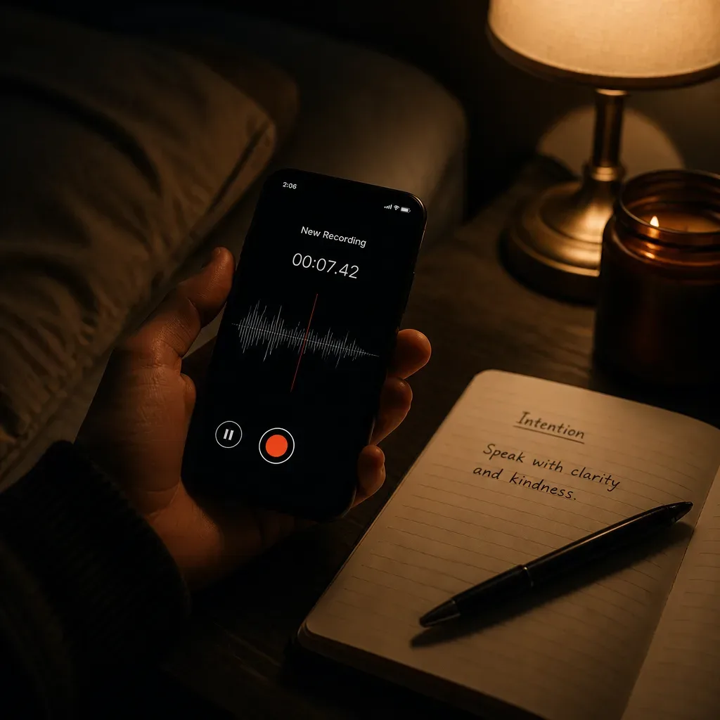 Recording a short shifting intention on a phone