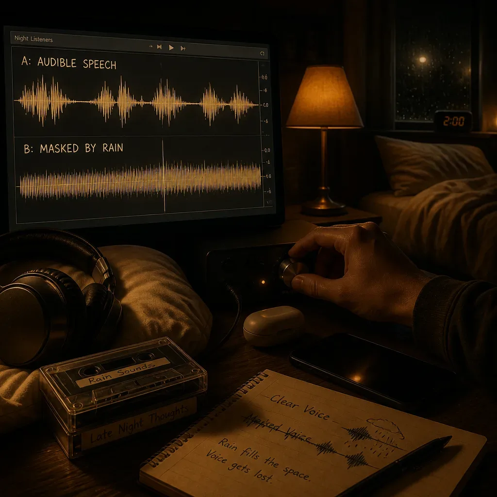 Audio waveforms comparing audible and hidden speech